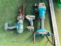 makita マキタ ディスクグラインダ 充電式インパクトドライバー 日立工機 ジャンク_画像1