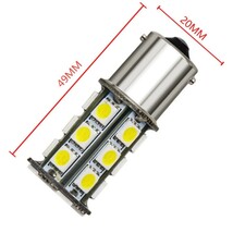 ◆送料無料◆ 2個セット 爆光LED ホワイト S25 ダブル 27連 ストップランプ ブレーキランプ テールランプ 高輝度SMD 5050SMD_画像4