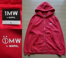 【GU×1MW by SOPH.】フルジップ スウェットパーカー レッド SIZE:LARGE (ジーユー,ソフ,ソフネット,FCRB)_画像1