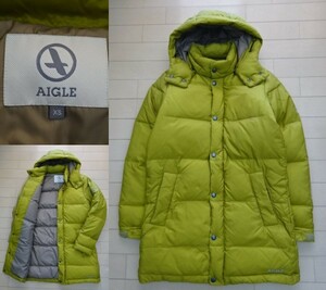 【AIGLE】レディース ダウンジャケット / ダウンコート イエロー系 SIZE:XS (エーグル,キャンプ,アウトドア,登山)