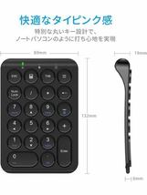 325(iClever テンキー Bluetooth ワイヤレス 数字 キーボード パンタグラフ式 Type-C充電 超薄型 Tabキー付き ブルートゥース 無線 _画像2