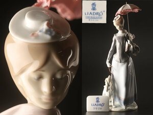 【流】リヤドロ LLADRO フィギリン「ショールの貴婦人」 陶人形 高44cm 立札付 TR381