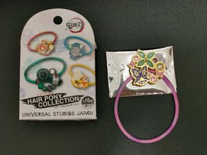 新品未使用　USJ ユニバーサルスタジオジャパン　鬼滅の刃　胡蝶しのぶ　ヘアゴムコレクション ヘアポニーコレクション