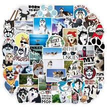 シベリアンハスキー ステッカー 50枚セット PVC 防水 シール 犬 いぬ イヌ 動物 ペット スーツケース MacBook_画像8