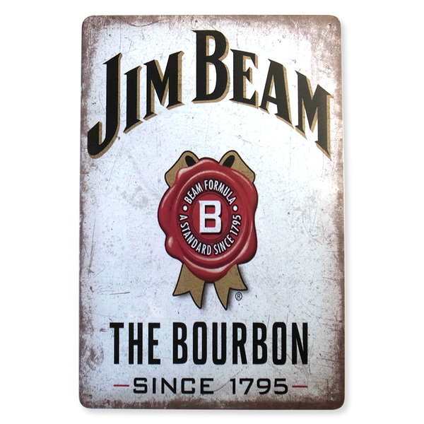 JIM BEAM ジムビーム ブリキ看板 20cm×30cm ウィスキー 店舗用品 A4サイズ