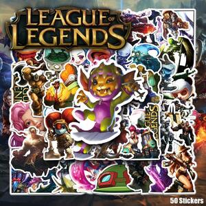 リーグオブレジェンド ステッカー 50枚セット PVC 防水 シール 大量 League of Legends LOL オンラインゲーム バトルロイヤル