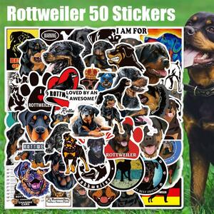 ロットワイラー ステッカー 50枚セット PVC 防水 シール ロッティー 犬 いぬ イヌ 動物 ペット
