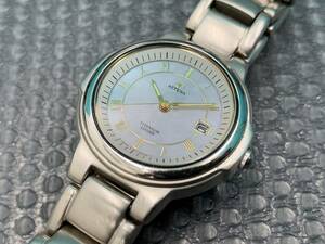 ★在 シチズン/CITIZEN アテッサ ATTESA TITANIUM ECO-DRIVE 腕時計 レディース 3針 カレンダー シェル文字盤★