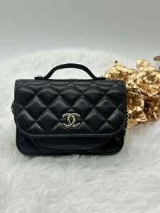 CHANEL　シャネル　ビジネスアフィニティミニ　キャビアスキン