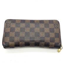 【美品】LOUISVUITTON ルイヴィトン ダミエ エベヌ 長財布 ジッピーウォレット ラウンドファスナー ジップ メンズ レディース N60015 1円_画像3