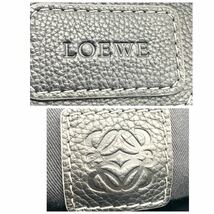 未使用級●LOEWE ロエベ ハンドバッグ トートバッグ リピート アナグラム レザー 本革 ブラック 黒 スタッズ ゴールド金具 メンズ ビジネス_画像9