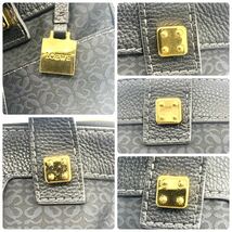 未使用級●LOEWE ロエベ ハンドバッグ トートバッグ リピート アナグラム レザー 本革 ブラック 黒 スタッズ ゴールド金具 メンズ ビジネス_画像10