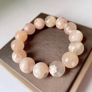 ◇桜瑪瑙(チェリーブロッサムアゲート)◇ブレスレット◇パワーストーン◇天然石◇巾着袋付き◇プレゼントにも 028B21406
