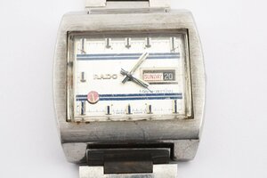 稼働品 ラドー マンハッタン デイト スクエア デイデイト 自動巻き メンズ 腕時計 RADO