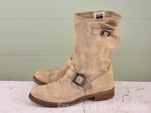 X727* Mexico made [ fly FRYE] ring boots is good taste cream lady's 8.5B 25.5cm