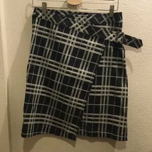  Burberry /Burberry check pattern design skirt 40