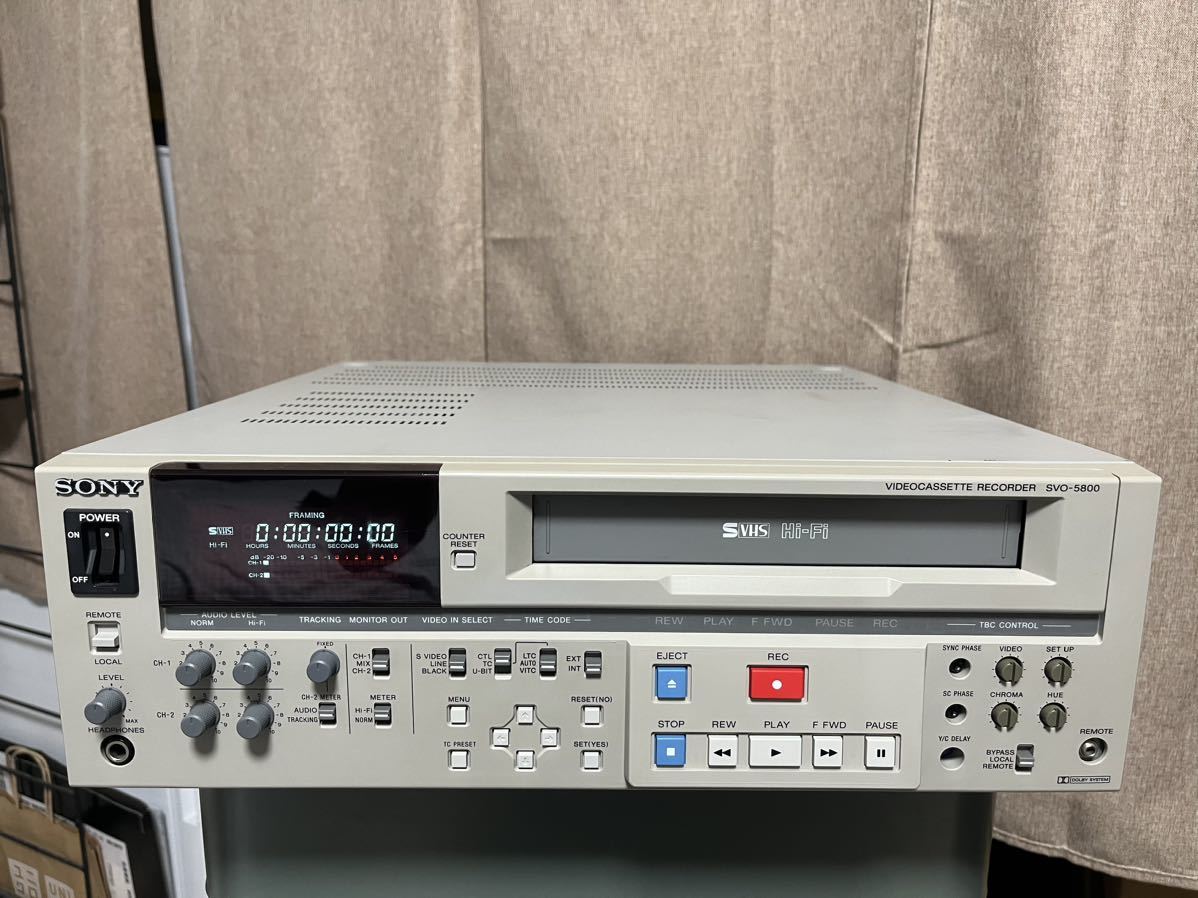 動作品】SONY ソニー VHSデッキ SVO-5800 - テレビ/映像機器