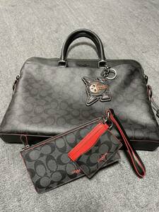 本物美品COACH コーチ ビジネスバックと長財布