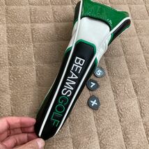 美品　ヘッドカバー ビームスゴルフ　BEAMS GOLF フェアウェイウッド用　番手タグあり　_画像3