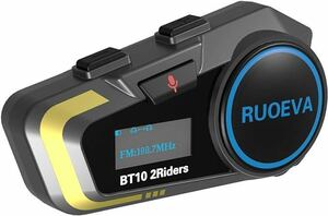 バイクインカム【OLEDディスプレイ搭載】BT10 イヤホン インカム 3人接続2人同時通話 Bluetooth5.2インカム 技適認証済み