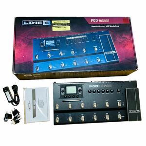 【現状品】LINE6　POD HD500　マルチエフェクター　/箱、取説、ACアダプター付
