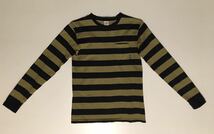 M CUT RATE ボーダー ポケット Tシャツ 長袖 ロンT L/S クルーネック日本製 囚人 SOFT MACHINE COOTIE RADIALL CLUCT CRIMIE WEIRDO BLUCO_画像3