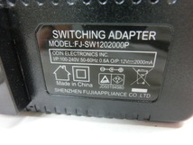 SWITCHING ADAPTER ACアダプター FJ-SW1202000P 100-240V 50-60HZ 0.6A 12V 2000ma ACアダプタ_画像2