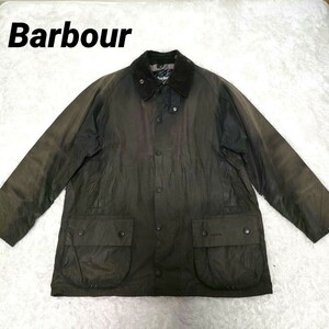 Barbour バブアー オイルドジャケット BEAUFORT ビューフォート 黒 ブラック サイズ42 XL 希少カラー 襟コーデュロイ 英国製 イングランド