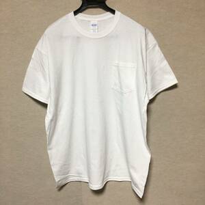 新品未使用 GILDAN ギルダン 半袖Tシャツ ポケット付き ホワイト 白 XL