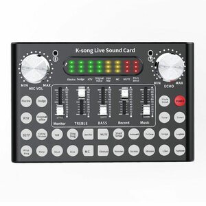 V10 L Femate V8 voice changer effector board audio interface mixer music black
