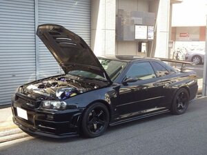 日産　スカイラインGT-R　R34　フロントフードボンネットダンパー　リフトサポートダンパー　カラー6色