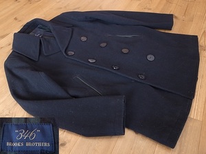 BROOKS BROTHERS Brooks Brothers 346 wool double navy blue pea coat jacket America old clothes size S