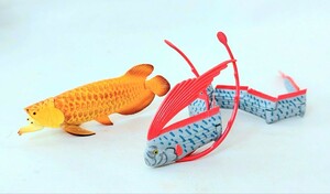 送料200円～☆BIG全長約23cm!世界の怪魚!世界釣大戦モンスターフィッシュ「リュウグウノツカイ アロワナ A」アクション フィギュア 2種