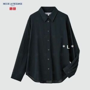 シアーコットンリラックスシャツ（長袖） INES DE LA FRESSANGE UNIQLO　イネス