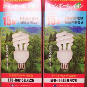 3波長形電球色 電球形蛍光ランプ EFD15ELマイナスイオン発生装置スパイラル蛍光灯 EFD-ion15EL/E26 口金 