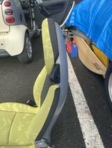 MCC スマート　smart 450 右ハンドル車　助手席　シート　黄色　比較的綺麗です_画像8