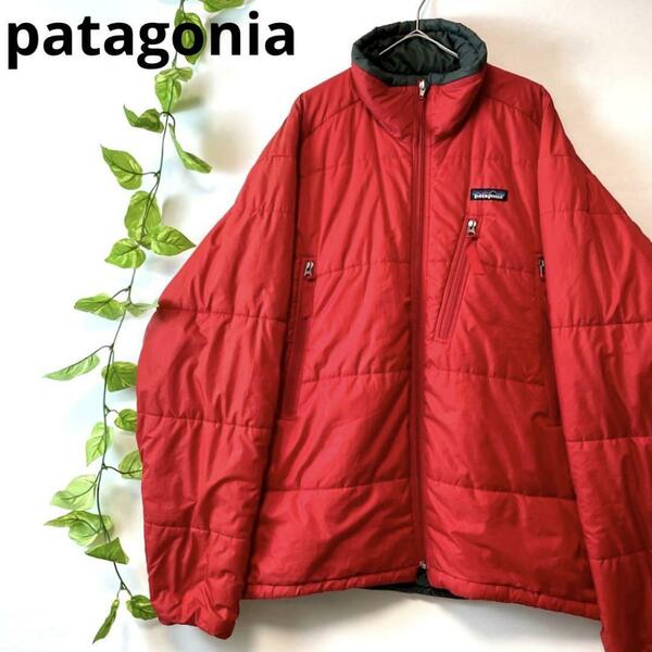 希少 廃盤 美品 patagonia パタゴニア パフジャケット ダウンジャケット アウター ブルゾン 濃赤レッド メンズ M(L-XLサイズ相当) 83990