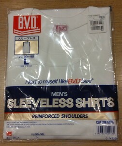 《新品》B.V.D. メンズ スリーブレス シャツ Lサイズ ノースリーブ 肌着 インナー アンダーシャツ 紳士物 c125/587