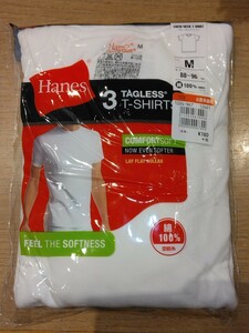 《新品》Hanes メンズ 半袖 クルーネックTシャツ 3枚セット Mサイズ 肌着 インナー アンダーシャツ 紳士物 ヘインズ c125/587-2