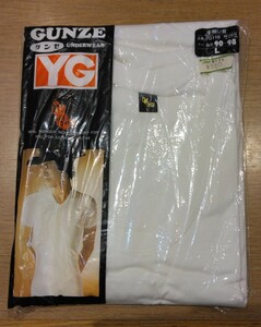 《新品 包装破れあり》GUNZE YG メンズ 半袖U首 シャツ Lサイズ 肌着 インナー アンダーシャツ 紳士物 c125/587