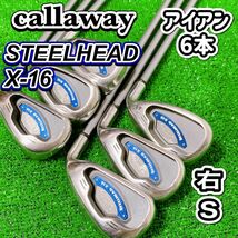 Callaway STEELHEAD X-16 ゴルフ アイアン 6本 セット メンズ 右 フレックス S キャロウェイ 希少_画像1