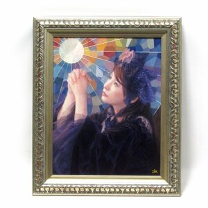 【GINZA絵画館】小野彩華　油絵６号「空の鏡」２０２０年作・少女・１点もの　Z01X5H0G9F6Z7A3I