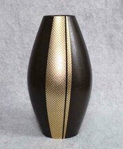 [銅花器f29]◆花瓶　27cm 金彩◆峰雲　壺　VASE_画像1