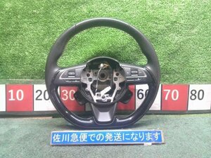 スズキ スイフト スポーツ スイスポ ZC33S 純正 ステアリング ホイール ハンドル 黒レザー 赤ステッチ SRSカバー・インフレーター欠品