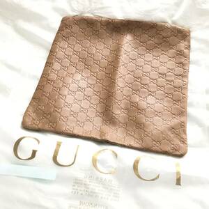  ★ Gucci Gucci Cushion All Leather GG Monogram 280627 Интерьерная подушка верблюда Италия редко ★ ★ ★ ★ ★ ★ ★ ★