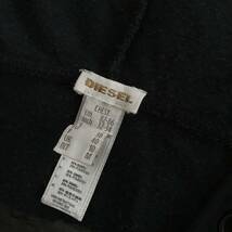 ★ DIESEL　ディーゼル 黒 ブラック パイル 背中 バッグ ロゴマーク 透けたデザイン 半袖 カットソー フード付き S ★_画像6