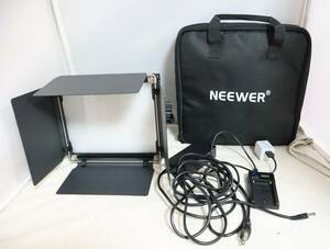 46NEEWERニューワー◆NL660/LEDパネル ライト◆照明/充電器/電源コード/収納袋/バッテリー2個 付き◆動作確認OK