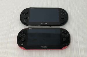 SONY PSVITA 本体 PCH-2000 2台まとめ 動作未確認 ジャンク PlayStation vita ピンク/ブラック 黒 ソニー