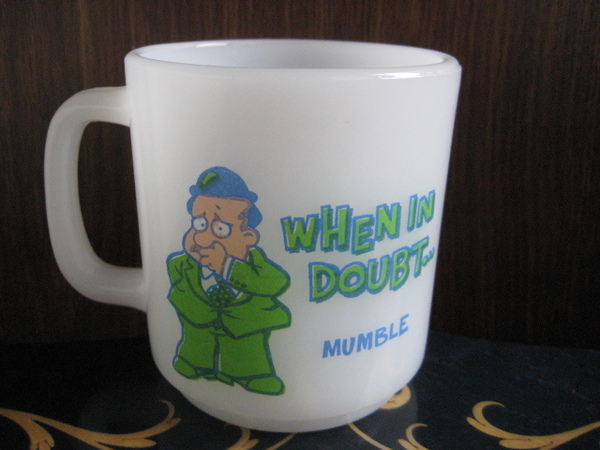 ☆希少 美品 グラスベイク　マグカップ　when in doubt...mumble