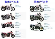 □GSX1100S輸出車　英文タイヤラベル銀☆1/ スズキ カタナ/KATANA/リプロ 新品 タンクコーション ステッカー_画像4